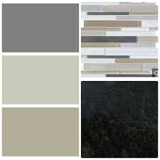 Sherwin Williams Dovetail Repose Gray And Perfect Greige Kitchen Gray Brown White Backsplash And Black Granite Shower Remodel Small Shower Remodel Remodel