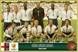 England Team Group At The 2004 European Championships Futbol