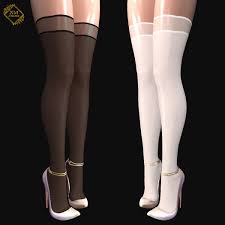 Black And White Stockings Second Life Marketplace Jolina Black White Stockings Maitreya Omega Nm Black White Omega
