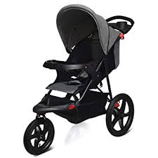 Costway Jogger Buggy Mit Liegefunktion Dreirad Buggy Klappbar Sitzbuggy Mit Verdeck Tablett Pedal Aufbewahrungsbox Und Sicherheitsgurt Jogging Buggy Fur Baby Ab Geburt Bis 36 Monate Grau Amazon De Baby