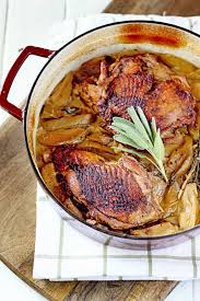 Adjust seasoning with salt and pepper and garnish with additional rosemary if you want. Hard Cider Braised Turkey Thighs And Apples Steele House Kitchen
