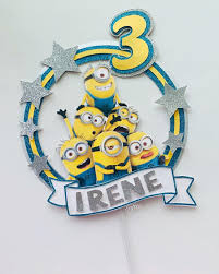 Giftto On Instagram Minions Cake Topper Please Send Me Dm To Custom Minion Party Decorations Minion Birthday Banner Minions Birthday Party Decorations