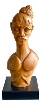 Winslow Bryan Eaves Wood Sculpture Female Figure