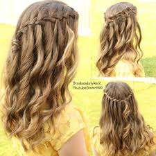 To get this look, part the hair into three sections neatly how to protect hair from straightening tools for making a waterfall braid? Pin On Hairstyles Braids For Children