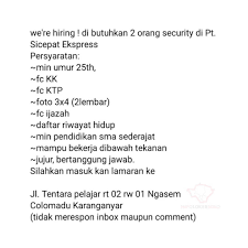 Maybe you would like to learn more about one of these? Lowongan Kerja Jasa Keamanan Di Solo Archives Info Loker Solo