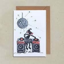 Dogbook birthday greeting for all of our dog friends. Dj Dog Happy Birthday Greeting Card By Petra Boase Ltd Notonthehighstreet Com