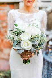 Maybe you would like to learn more about one of these? White And Green Winter Wedding Bouquet Emmalovesweddings