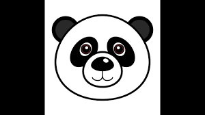 This round circle represents the panda face. How To Draw A Cool Happy Panda Face Youtube