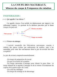 .industrielle>afficheurs pour montage sur site>vitesse de rotation. Vitesse De Coupe Et De Rotation Usinage Artisanat