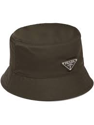 Prada Logo Bucket Hat Farfetch Prada Hats Camouflage Green
