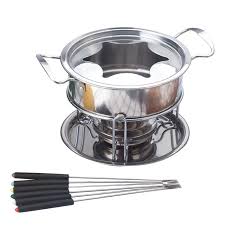 Multifunctional Stainless Steel Set For Ice Cream Chocolate Cheese Hot Pot Melting Pot Fondue Vallexmall Hot Pot Diy Cheese Chocolate Cheese