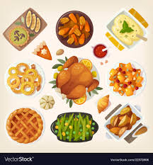 Traditional Thanksgiving Dinner Royalty Free Vector Image Thanksgiving Traditions Traditional Thanksgiving Dinner Thanksgiving Dinner