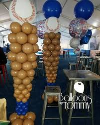 Free standard shipping with $49 orders. Large Brown And Blue Balloon Baseball Bat Columns Balloons By Tommy Balloonsbytomm Baseball Theme Party Baseball Theme Birthday Baseball Baby Shower Theme