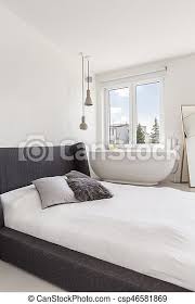 See more ideas about monochrome bedroom, bedroom inspirations, bed company. Modern Minimalist Bedroom And Bathroom Interior In Monochrome Colors Canstock