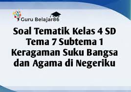 Lagu daerah yang berjudul apuse dinyanyikan dengan tempo. Soal Tematik Kelas 4 Sd Tema 7 Subtema 1 Keragaman Suku Bangsa Dan Agama Di Negeriku Guru Belajar86