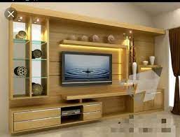 Sekat partisi ruang tamu dan keluarga berbahan kayu via desainkamarmandi.com. Lemari Hias Minimalis Modern Ruang Keluarga Minimalis Facebook