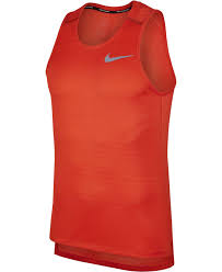 Orange nike tank top mens. Nike Synthetic Miler Dri Fit Tank Top In Orange For Men Lyst