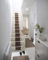 A standard straight staircase can be bought virtually out of the box, but for real excitement you may want to look into bespoke staircase design, including ideas custom handrails. Hallway Makeover Stripped Back Stairs Lovely Light Bright Space In Farrow Ball S Blackened Hallway Makeover Stairway Lighting Ideas Hallway Decorating