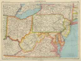 If you travel with an airplane (which has average speed of 560 Usa Eastern States Wv Virginia Pennsylvania Md Delaware New Jersey Ohio 1947 Map