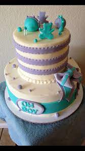 Baby Bear And Rattle Babyshower Cake Created By Cake Kouture By Char Denver Co Cake Baby Shower Cakes Butter Cream