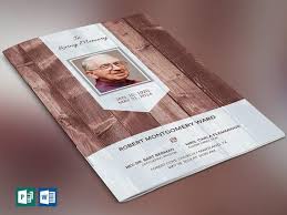 Wood Funeral Program Word Publisher Template 4 Pages Print Etsy Funeral Programs Publisher Templates Funeral Program Template