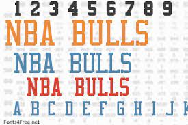 Nba Bulls Font Nba Bulls Old School Fonts Bull