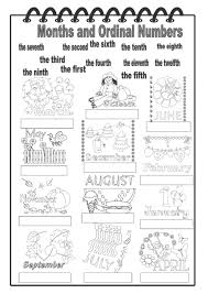 The Months Of The Year Interactive And Downloadable Worksheet You Can Do The Exercises Online Or Ordinal Numbers Months In A Year English As A Second Language