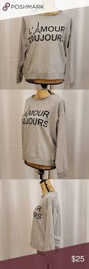 H M Divided L Amour Toujours Gray Sweatshirt Clothes Design Grey Sweatshirt Sweatshirts