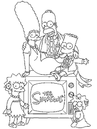 Http Coloring Biboon Com Wp Content Gallery Les Simpsons Coloriage Simpsons Bart Homer Marge Lisa 4 Jp Simpsons Drawings Coloring Books Disney Coloring Pages