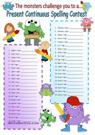 Present Continuous Spelling Present Continuous Worksheet Continuity Spelling Rules