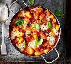 Chorizo Mozzarella Gnocchi Bake Recipe Bbc Good Food Recipes Baked Gnocchi Midweek Meals