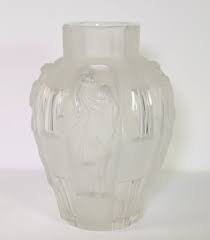 Glass flower vases in bulk. Art Deco Frosted Glass Vase By Arthur Plevar For Schlevogt 1930s 157069