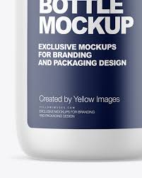 Download Frosted Liquid Soap Bottle With Pump Mockup In Bottle Mockups On Yellow Images Object Mockups