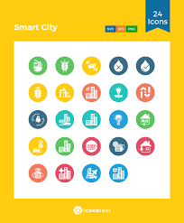 Smart City Icon Pack 24 Solid Icons City Icon Smart City Icon Pack