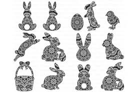 Download Easter Mandala Svg Bunny Mandala Svg Rabbit Mandala Svg Tpt