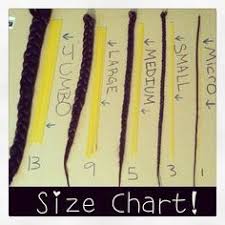 Box Braids Size Chart Google Search Box Braids Sizes