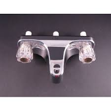 The shower and bath water comes from two different places so their is two different pipes. Mobile Home 8 Tub Shower Faucet Off Set Center Pipe Connection Walmart Com Walmart Com
