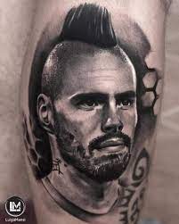 The captain leaves the club after 12 years. Tattoo Portrait Of The Soccer Player Of Naples Italy Marek Hamsik Ink Tattoo Tatuaggio Art Artist Desi Sport Tattoos Portrait Tattoo Soccer Players