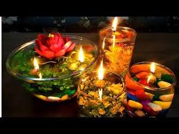 Diy Floating Candles For Diwali Decoration Diwali Decoration Ideas Water Candles Youtube In 2020 Floating Candles Diy Floating Candles Diwali Decorations