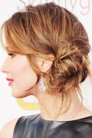 You can recreate a similar look to this. Loose Messy Side Bun Novocom Top