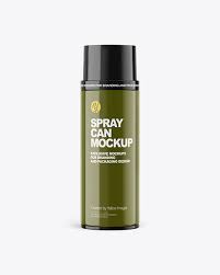Download Glossy Spray Can Mockup In Can Mockups On Yellow Images Object Mockups PSD Mockup Templates
