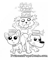 Happy cute puppy free 556c. Snack And Space Coloring Pages Princess Pups