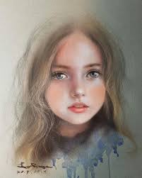 A baby girl (2019) By : Lea Chang Taiwanese Watercolour.