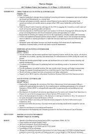 accounting controller resume samples