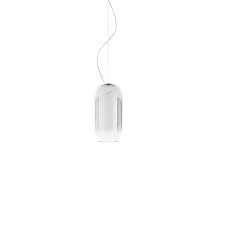 Electroplate metal globe hanging lights post modern glass mini led canning jar shape mini pendant lighting with white ribbed glass shade 5 7 9 11 8 w beautifulhalo com. Artemide Gople Mini Suspension Pendant Lamp Led Dimmable In Glass And Aluminum Diffusione Luce Srl