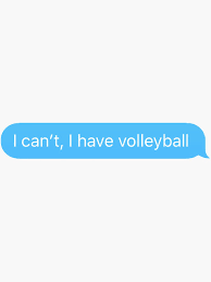 I Can T I Have Volleyball Sticker By Naomi Somerset Volleyball Volleyball Wallpaper Volleyball Designs