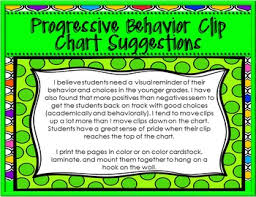 Progressive Behavior Clip Chart With Bright Colors
