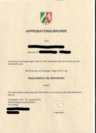 Die pdf dateien könnt ihr ganz einfach herunterladen und anschließend ausdrucken. Approbationsurkunde Zahnarzt Nrw Musterubersetzungen Von Urkunden