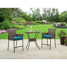 Fairfield Bay 3 Piece Balcony Bistro Set Walmart Com Outdoor Bistro Set Garden Patio Furniture Bar Height Patio Furniture