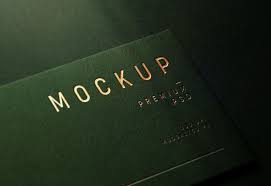 Logo Mockup On Dark Olive Business Card In 2020 Logo Mockup Business Card Mock Up Flyer Design Templates